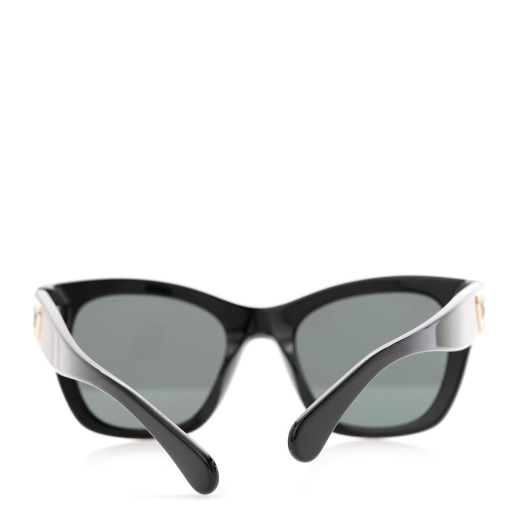 Acetate Square CC Heart Sunglasses 5478-A Black
