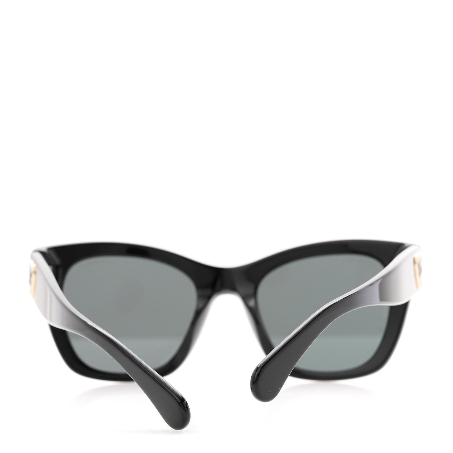 Acetate Square CC Heart Sunglasses 5478-A Black