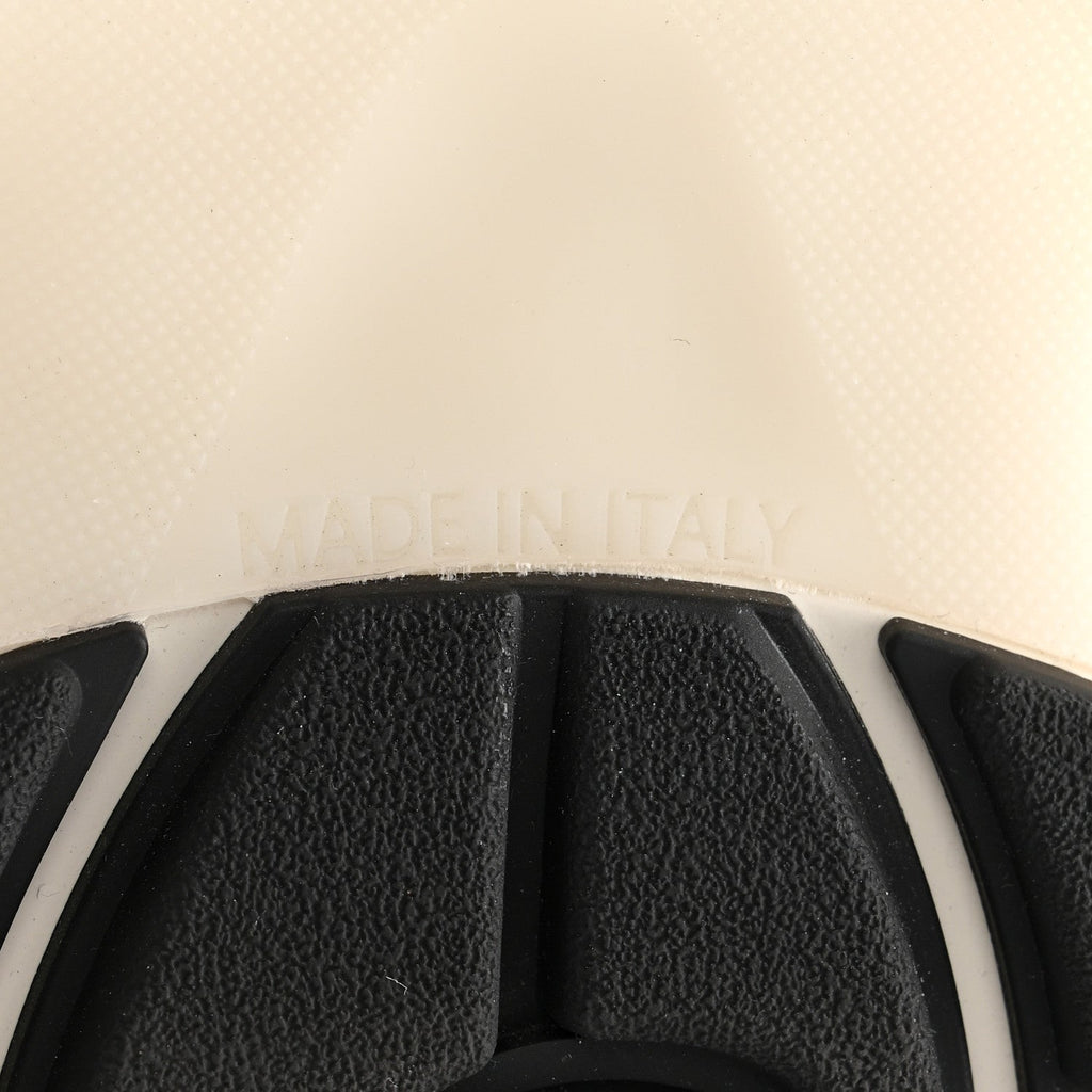 Fabric Laminated Calfskin Stretch CC Womens Sneakers 40 White Silver