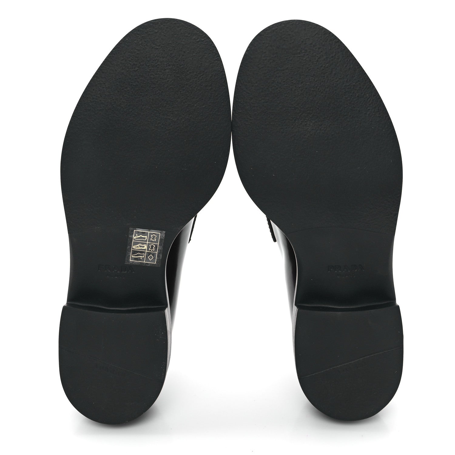 Prada Spazzolato Metal Triangle Logo 50mm Loafers 35 Cordovan