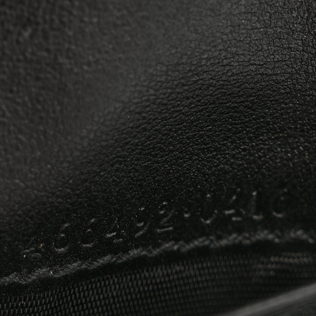 Gucci Calfskin Matelasse GG Marmont Card Case Wallet Black