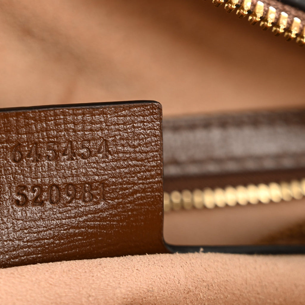 Gucci GG Supreme Monogram Small Horsebit 1955 Shoulder Bag Beige Brown Sugar