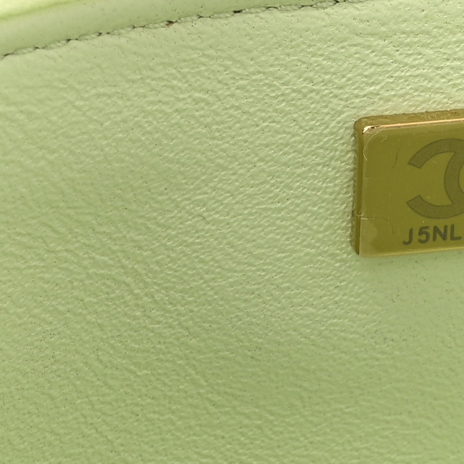 Chanel Lambskin Quilted Trendy Vanity Case Sea Green