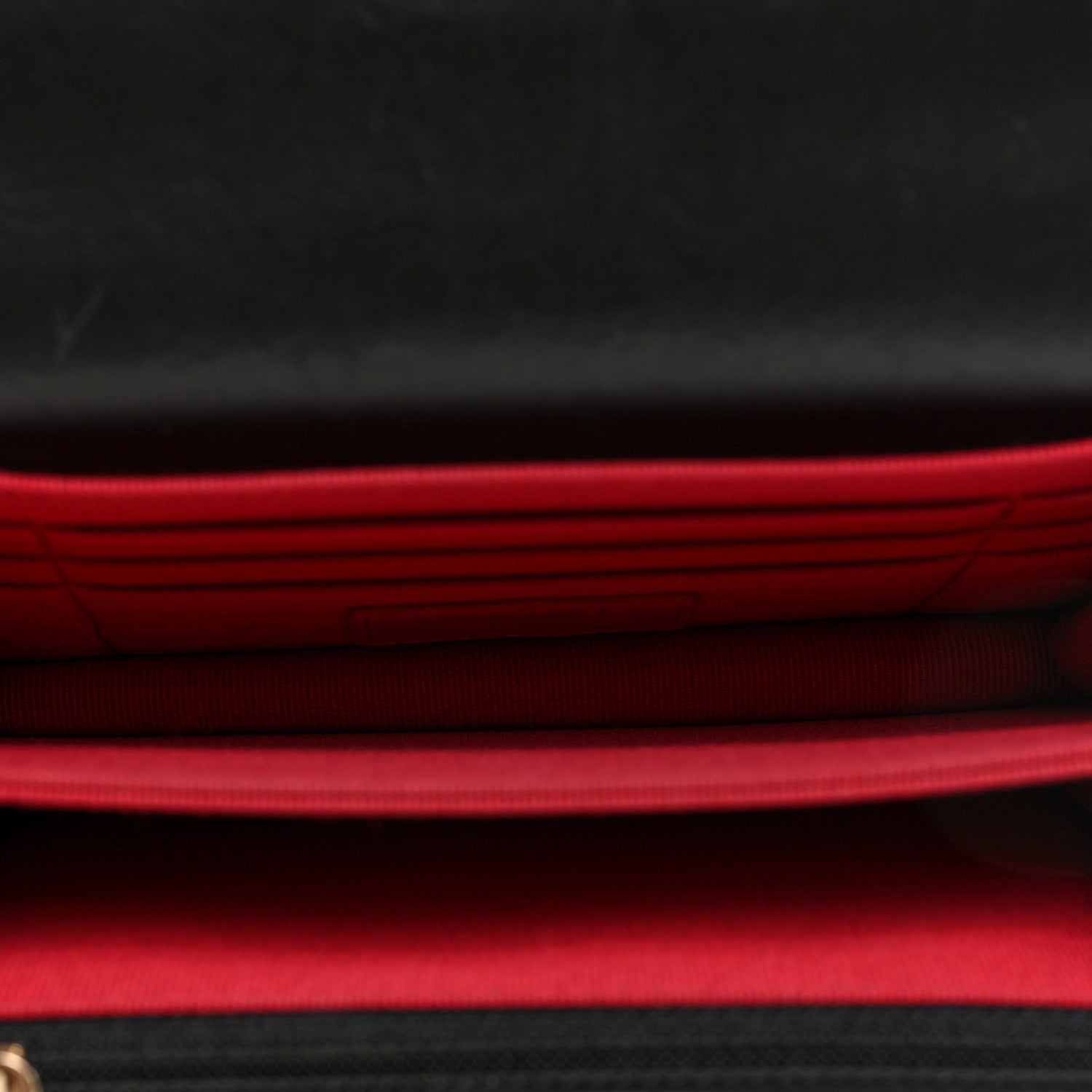 Chanel Lambskin Enamel Quilted Pending CC Clutch With Chain Black