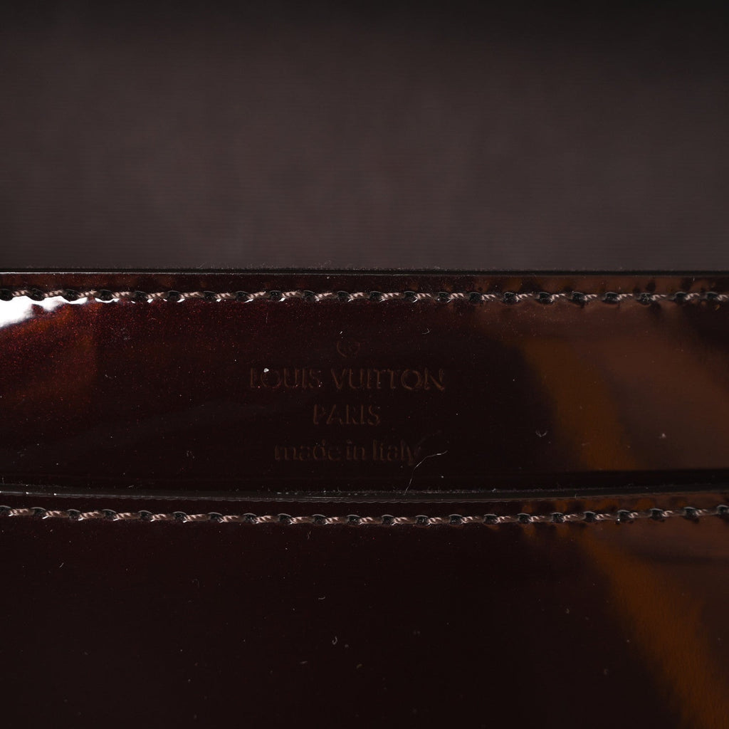 Louis Vuitton Patent Louise GM Chain Clutch Amarante