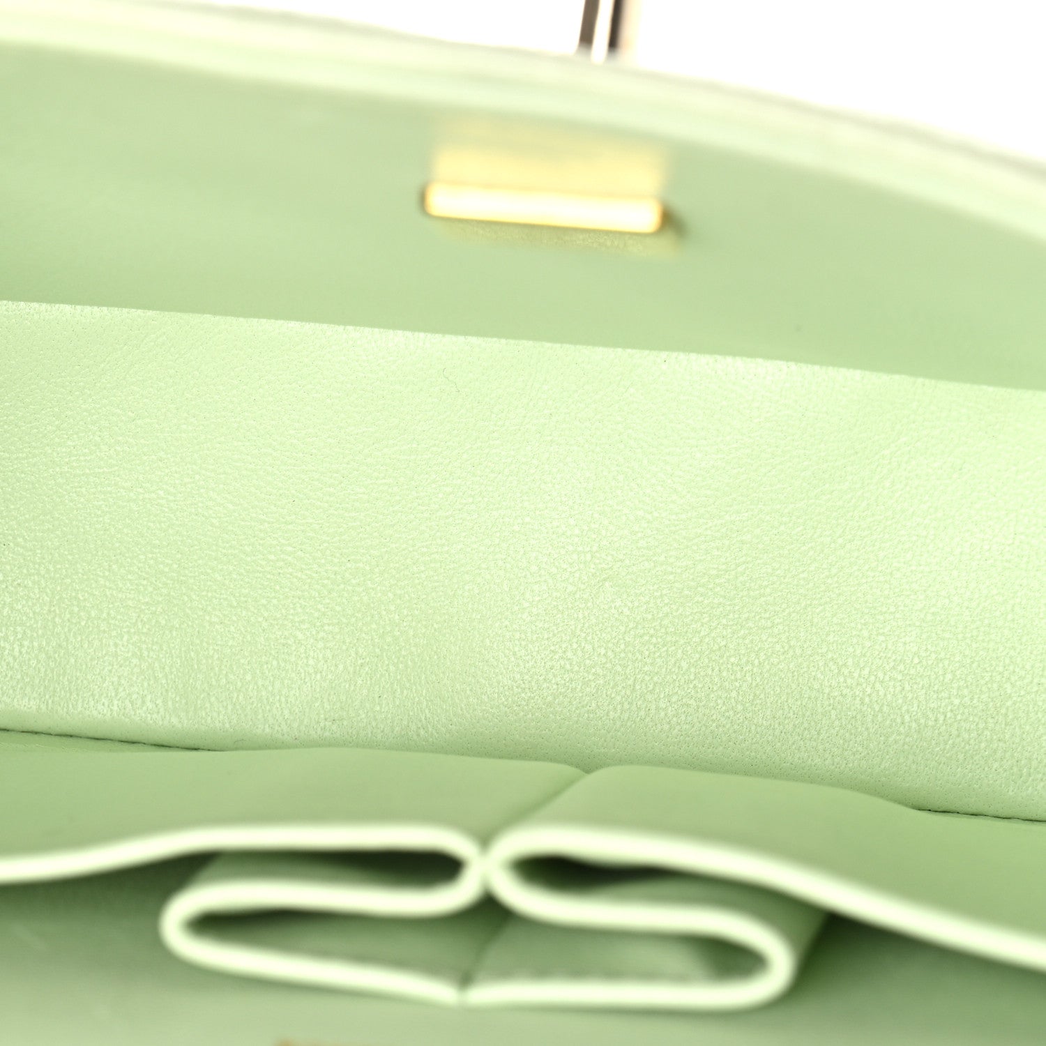 Chanel Caviar Quilted Small Double Flap Light Green