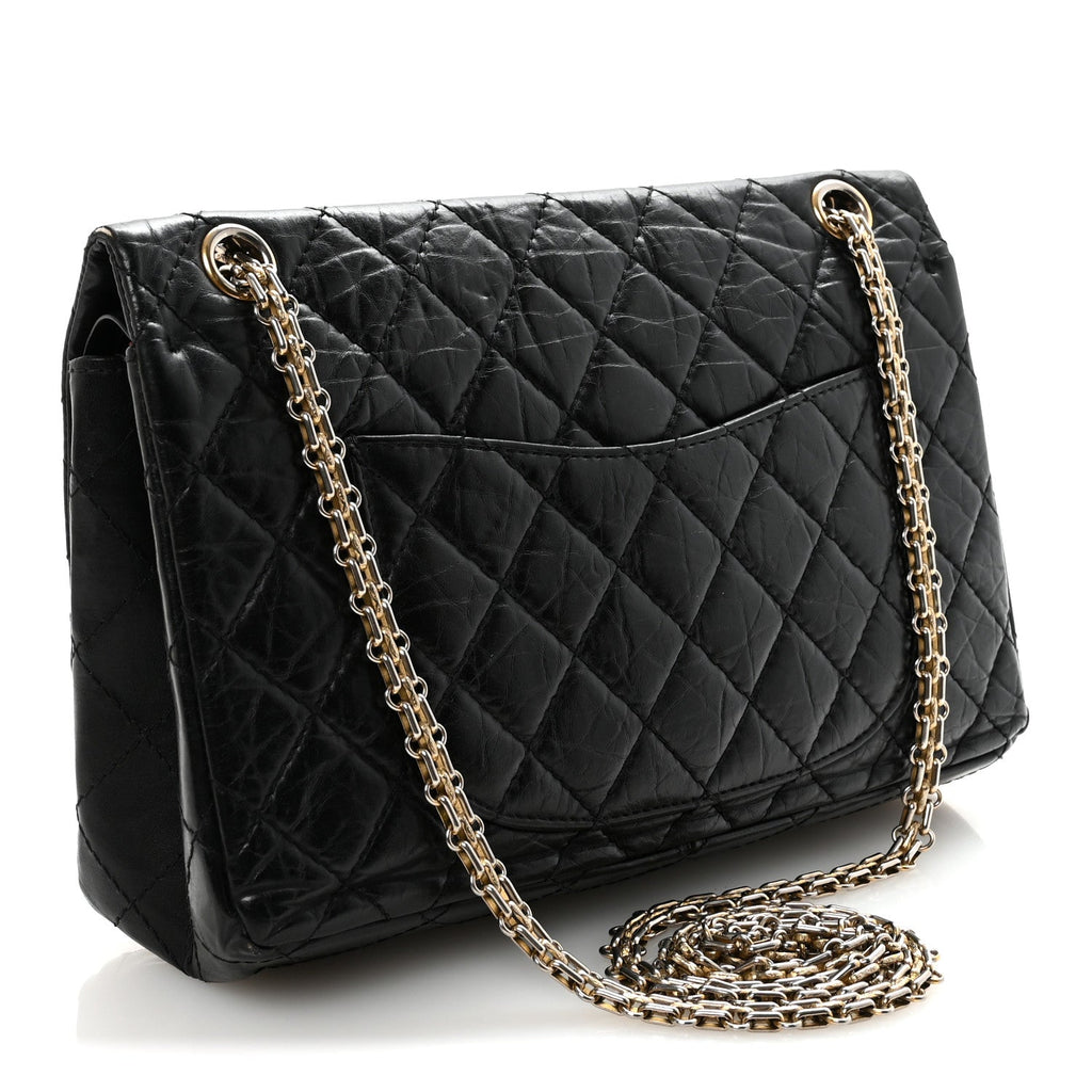 Chanel Aged Calfskin Quilted 2.55 Reissue 226 Flap Black
