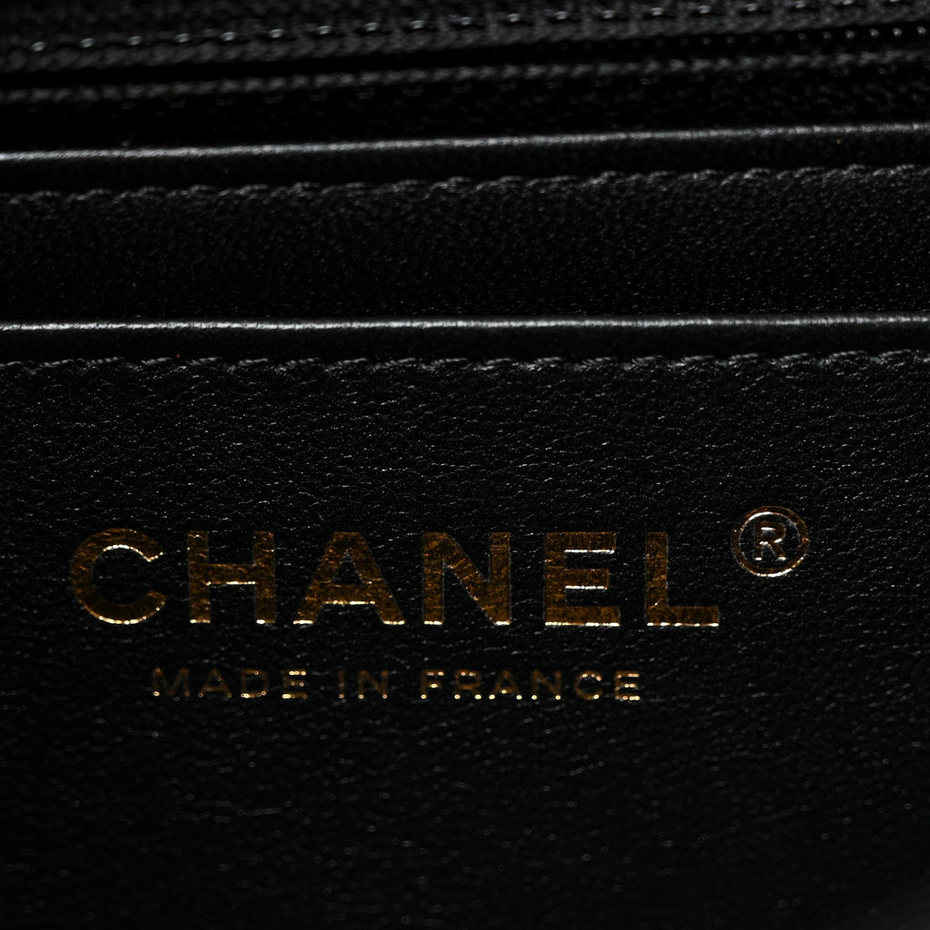 Chanel Lambskin Quilted Mini Rectangular Flap Black