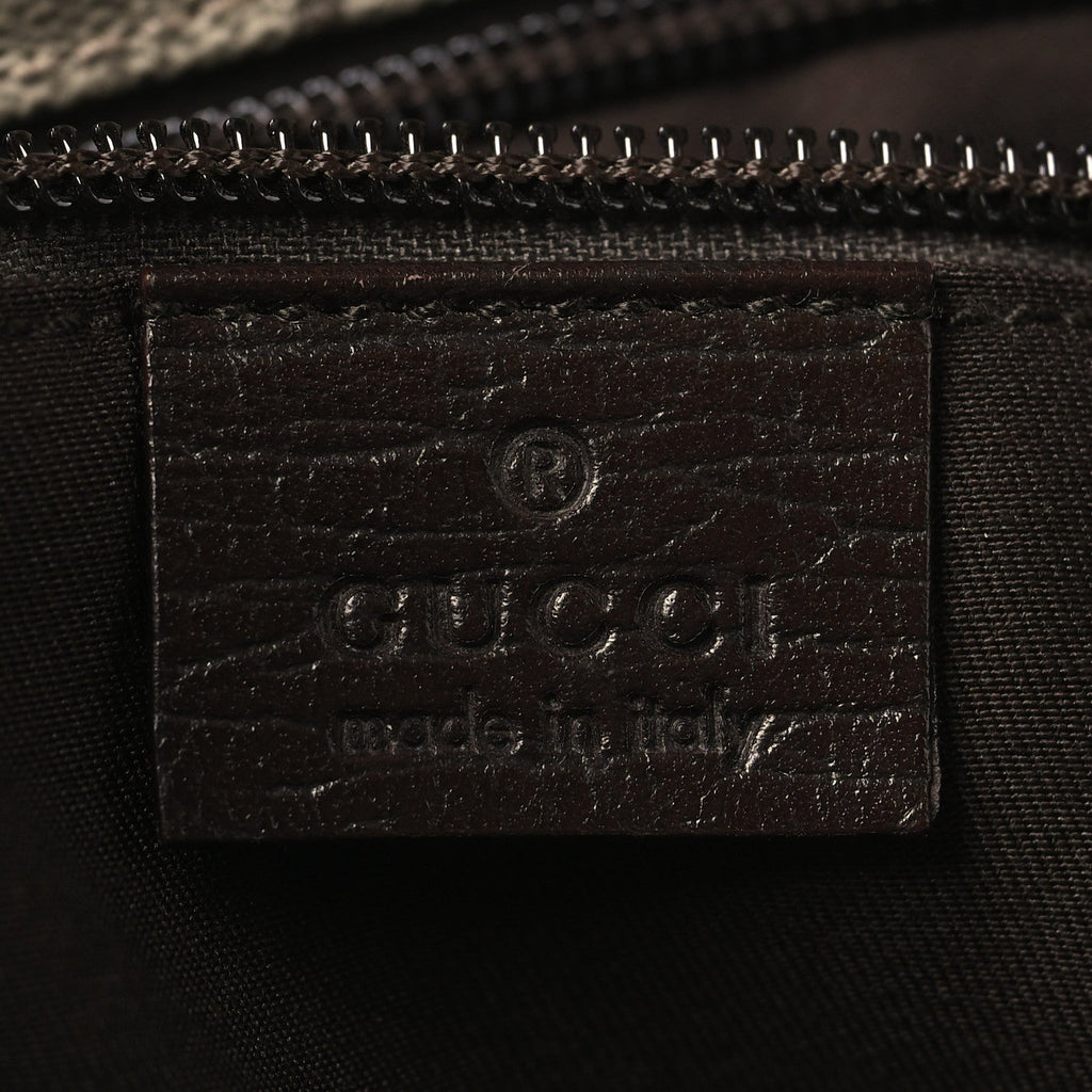 Gucci GG Plus Monogram Medium Flat Messenger Bag Dark Brown