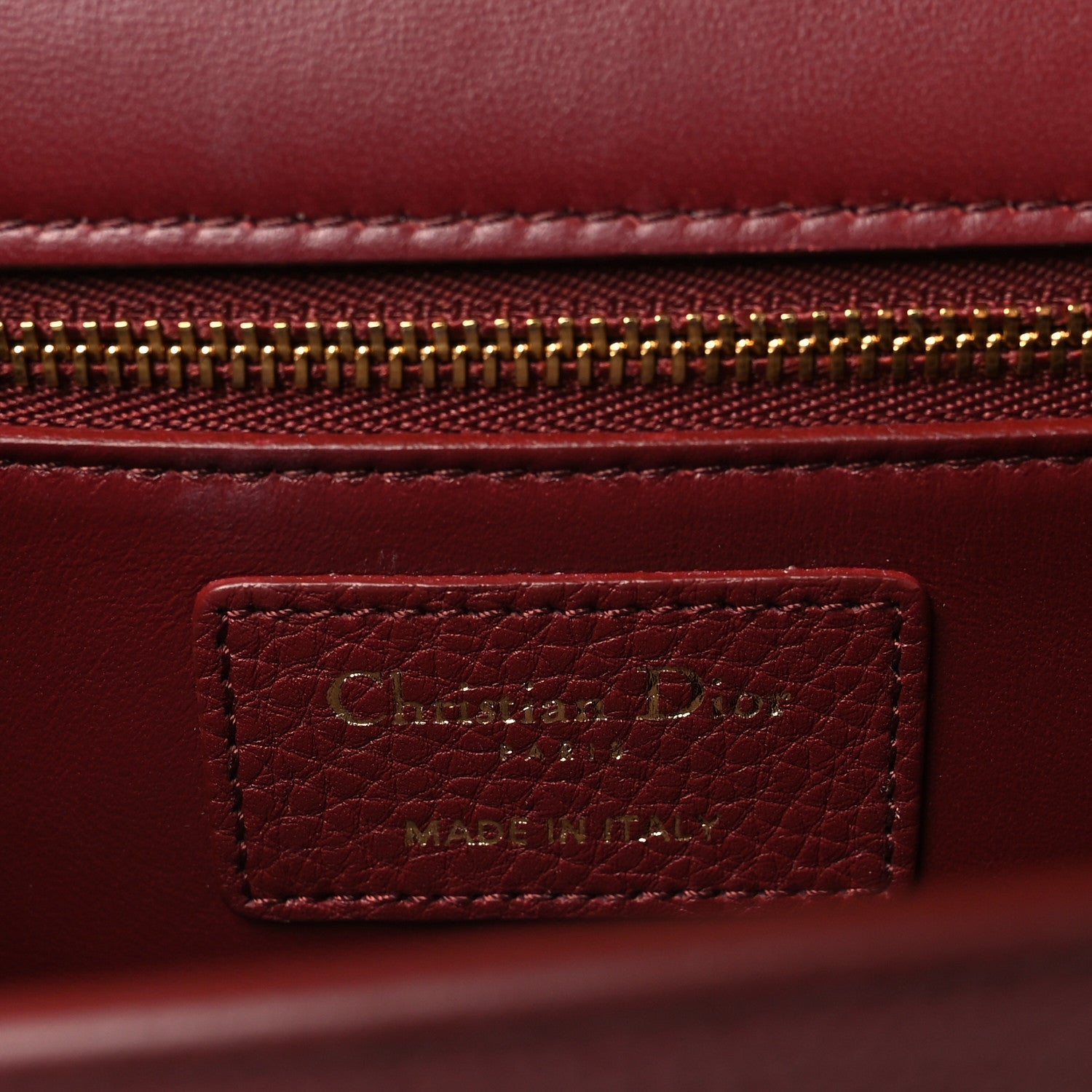 Christian Dior Grained Calfskin 30 Montaigne Flap Bag Red Brick