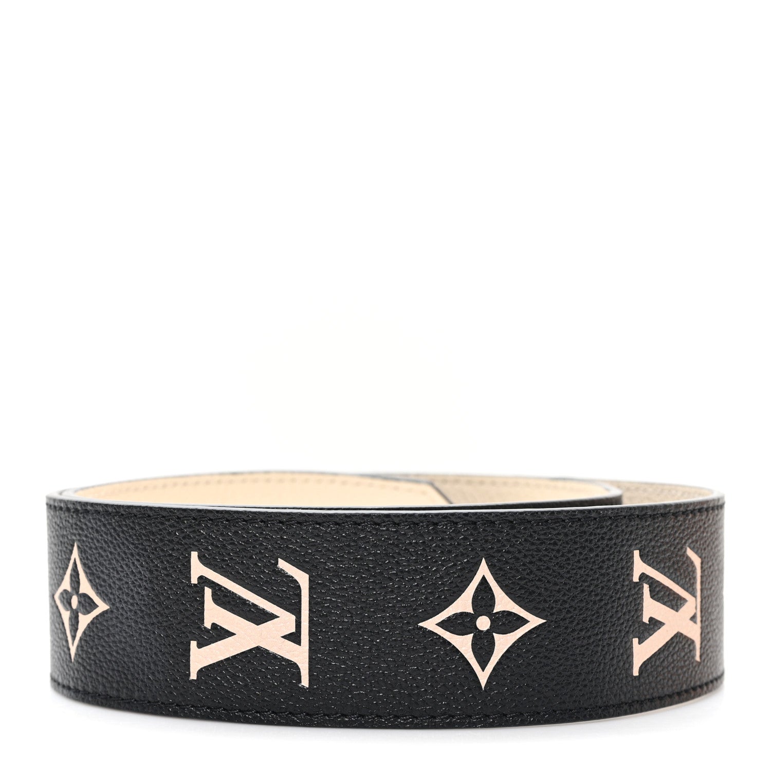 Louis Vuitton Empreinte Monogram Bandouliere Shoulder Strap Black Beige