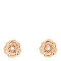 18K Rose Gold Diamond Extrait de Camelia Clip On Earrings