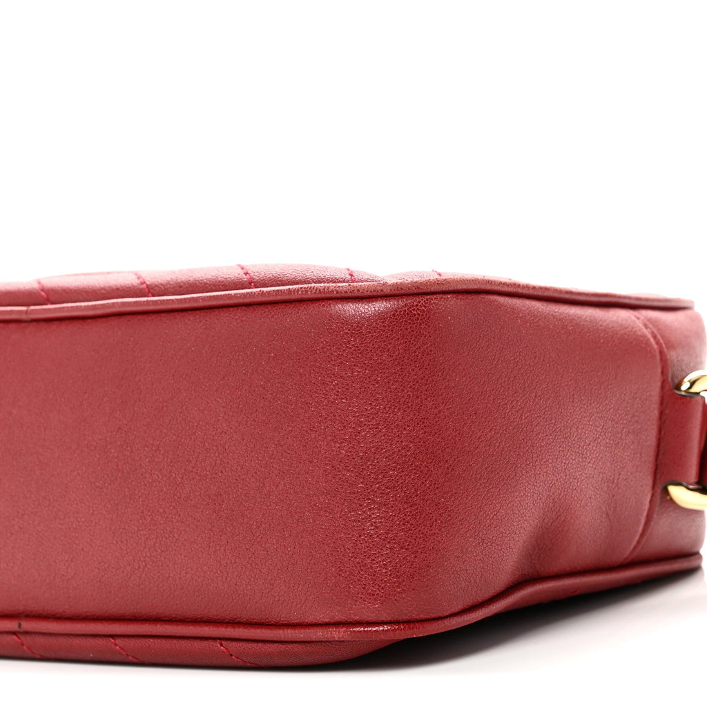 Gucci Sakai Be Green Calfskin Diagonal Stitched Small Blondie Shoulder Bag Rosso