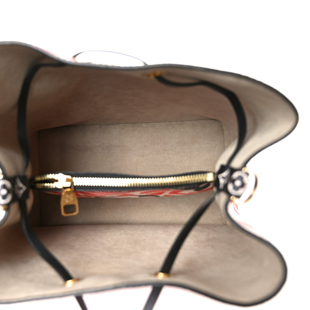 Louis Vuitton Monogram Giant Crafty NeoNoe MM Creme Rouge Black
