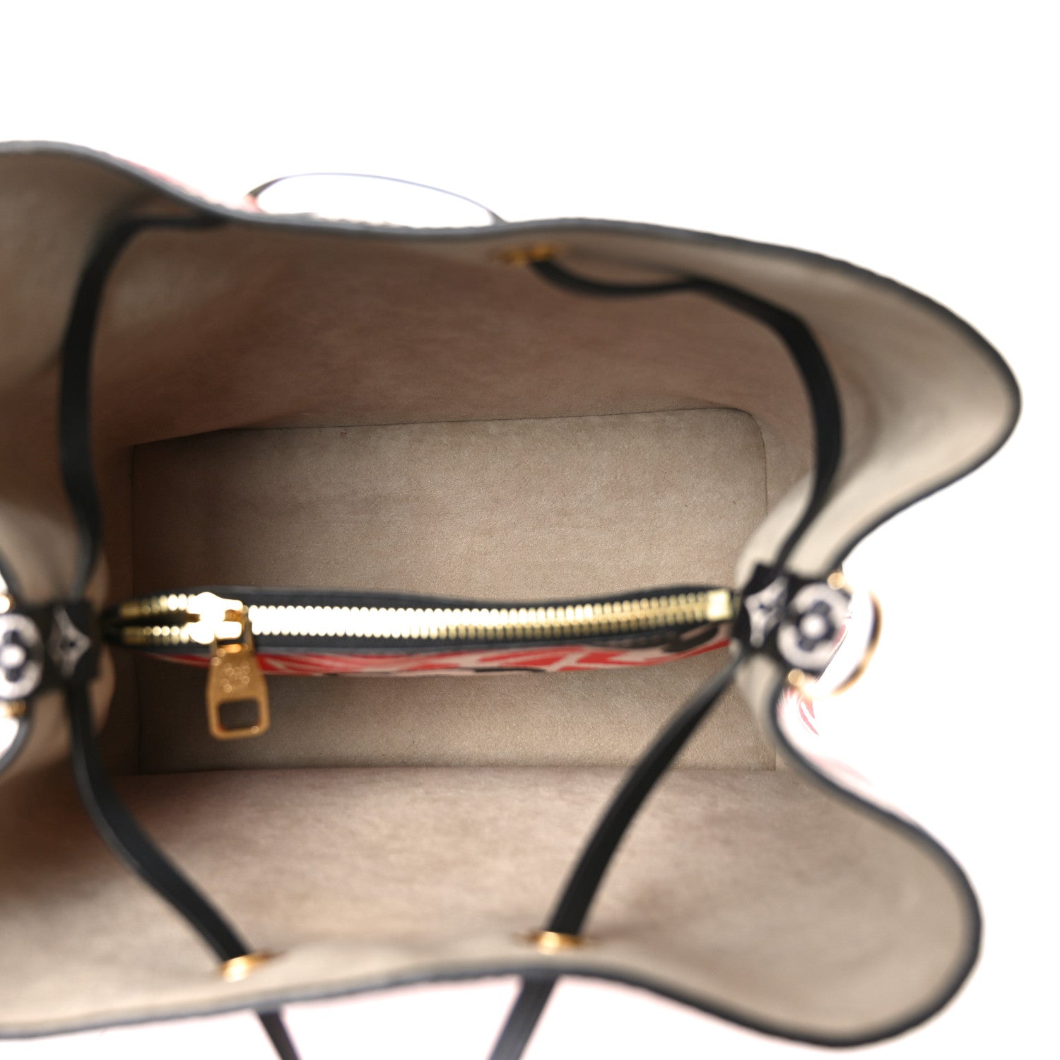 Louis Vuitton Monogram Giant Crafty NeoNoe MM Creme Rouge Black