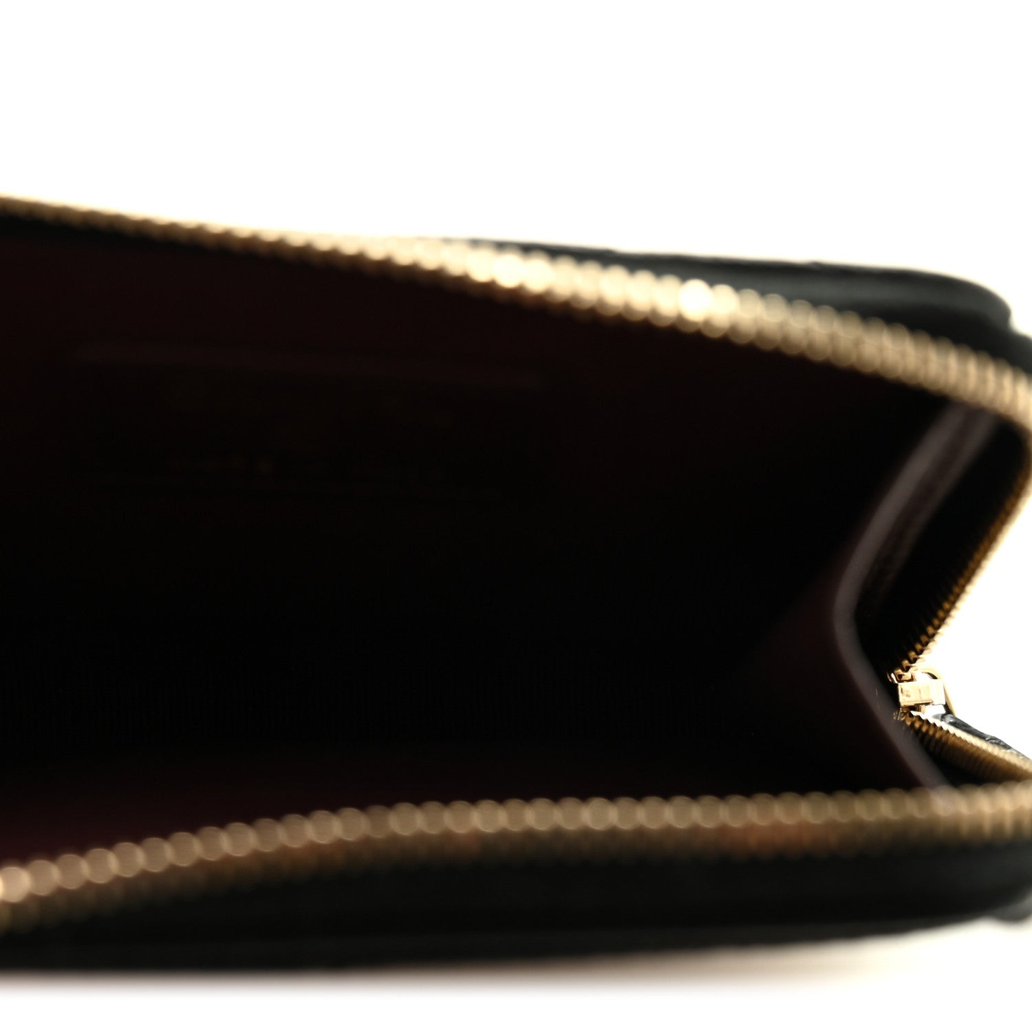 Caviar Quilted Flap Zip Card Holder Black