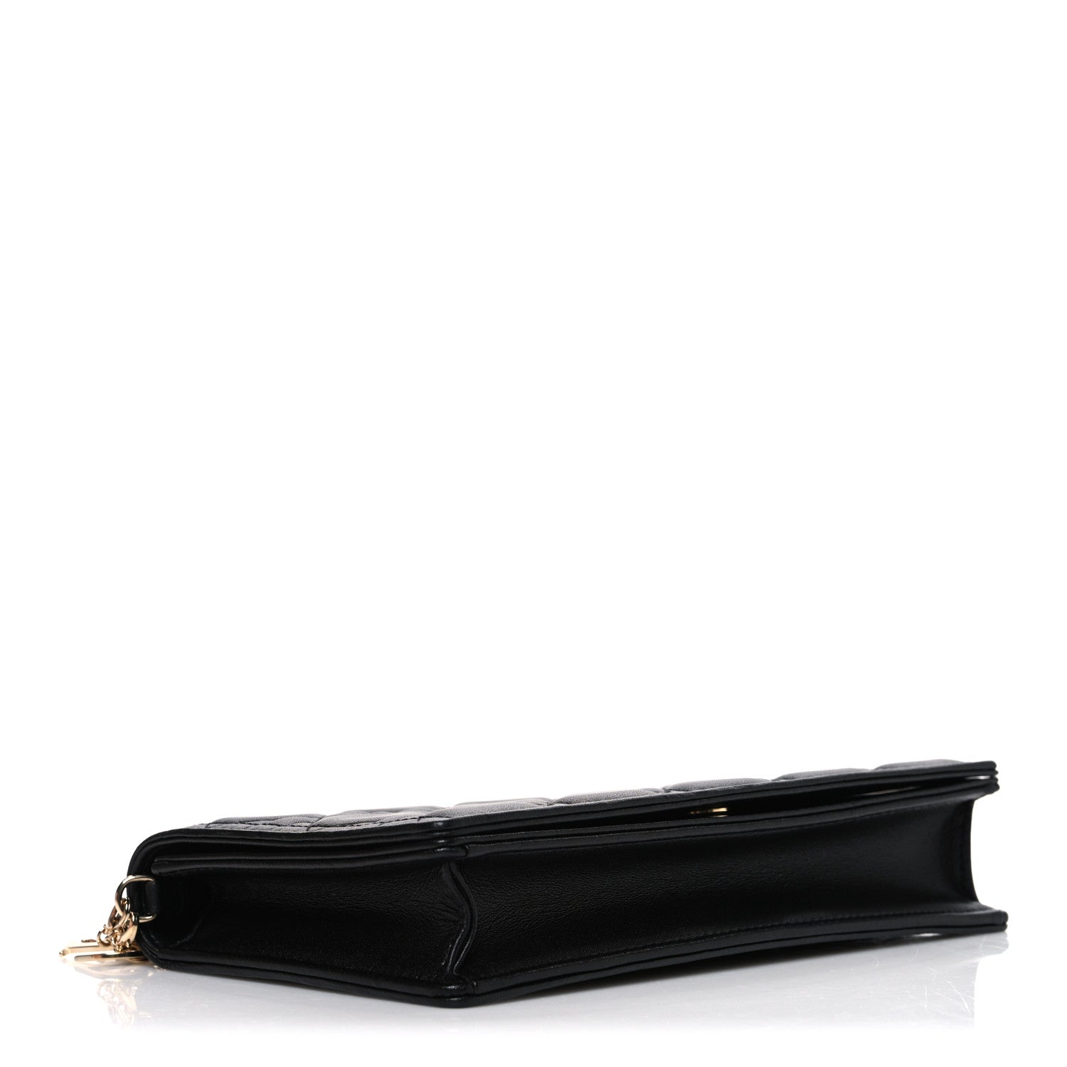 Christian Dior Lambskin Cannage Lady Dior Pouch Black