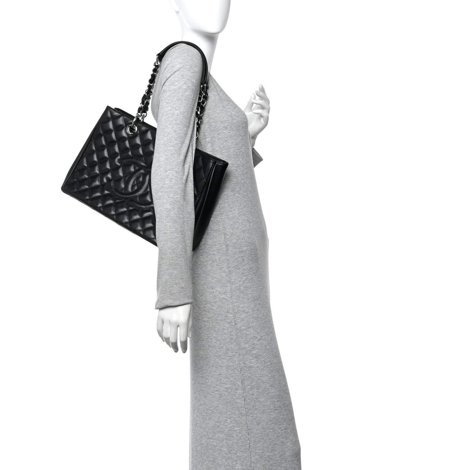 Chanel Caviar Quilted Grand Shopping Tote GST Black