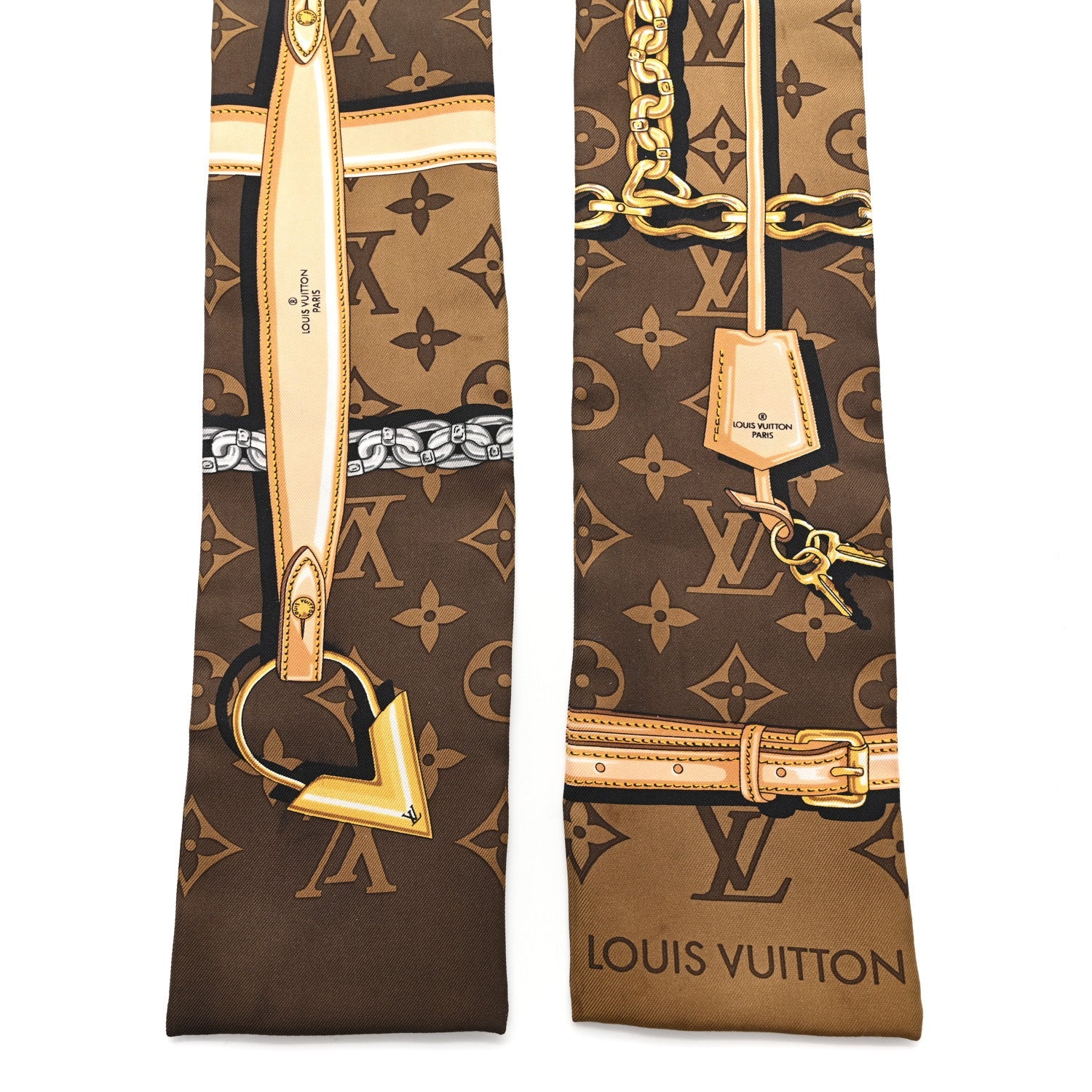 Louis Vuitton Silk Monogram Confidential Bandeau Brown