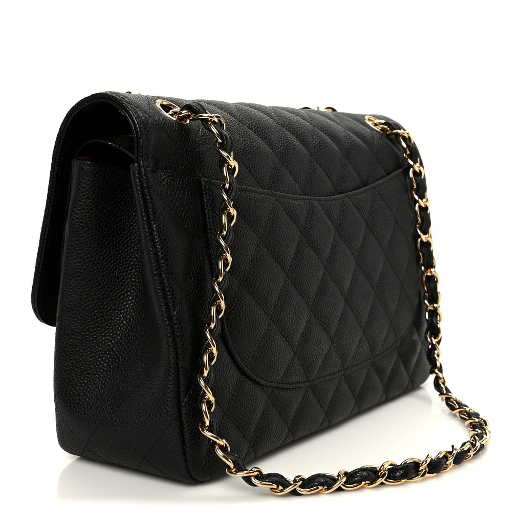 Chanel Caviar Quilted Jumbo Double Flap Black
