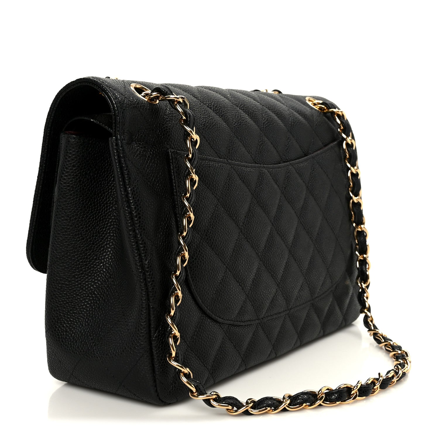 Chanel Caviar Quilted Jumbo Double Flap Black