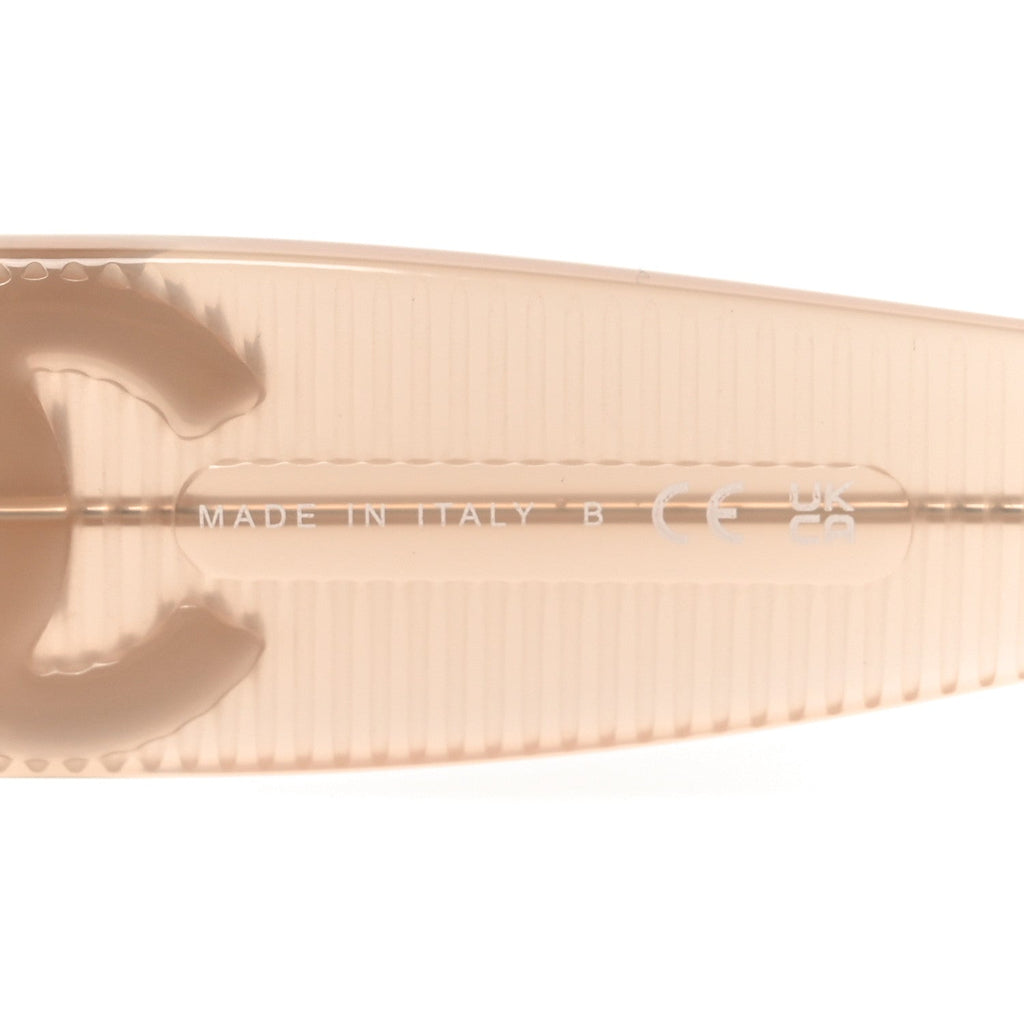 Acetate Rectangle Sunglasses 5493-A Light Pink