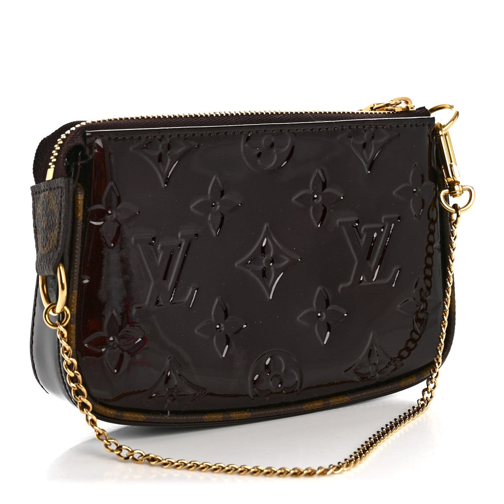 Louis Vuitton Vernis Monogram Mini Pochette Accessories Amarante
