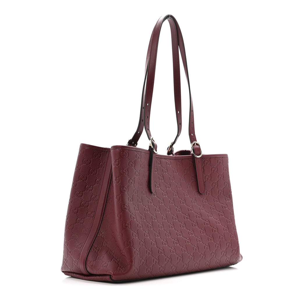 Gucci GG Calfskin Embossed Calfskin Large Tote Bag Rose Ancora