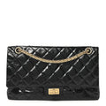Chanel Distressed Patent Quilted 2.55 Reissue 226 Flap Black