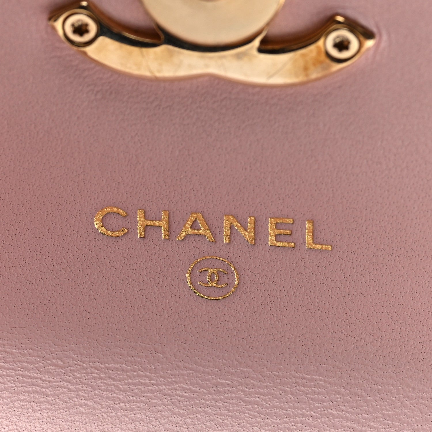 Chanel Lambskin Quilted Pick Me Up Clutch With Chain Pink