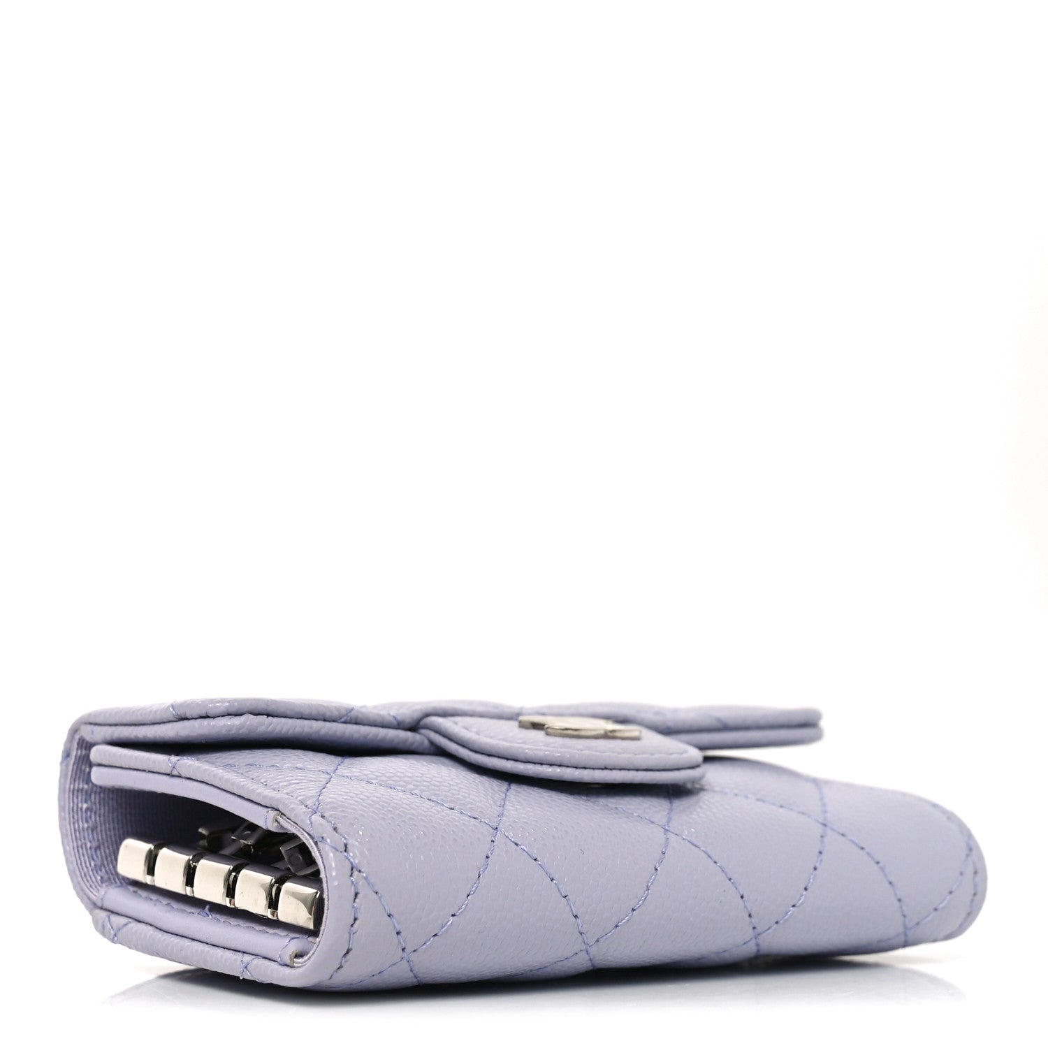 Caviar Quilted Classic 4 Key Holder Wallet Light Purple