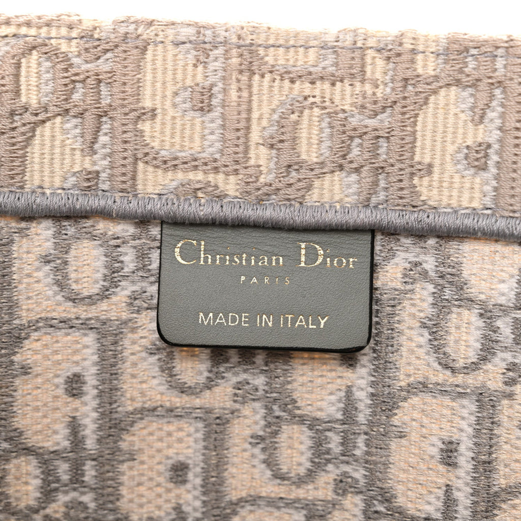 Christian Dior Oblique Medium Book Tote Grey