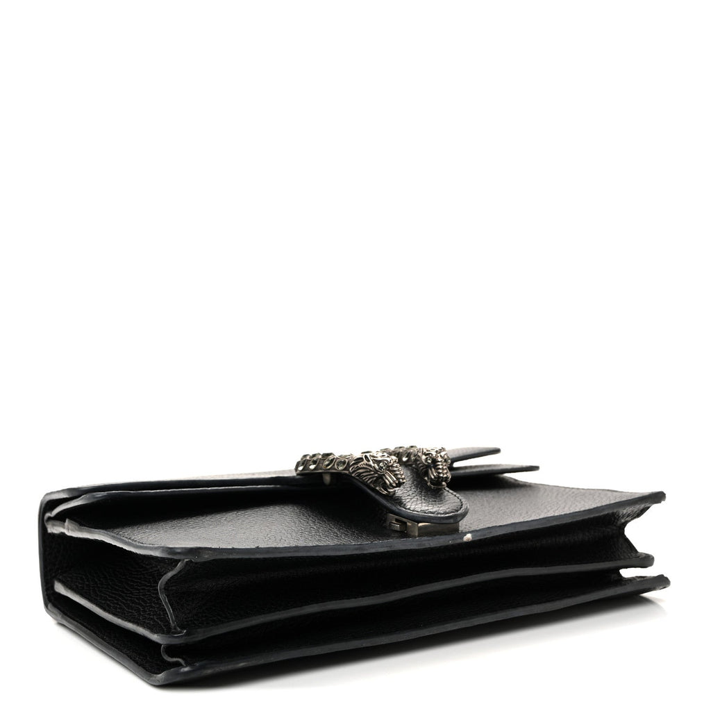 Gucci Pebbled Calfskin Small Dionysus Shoulder Bag Black
