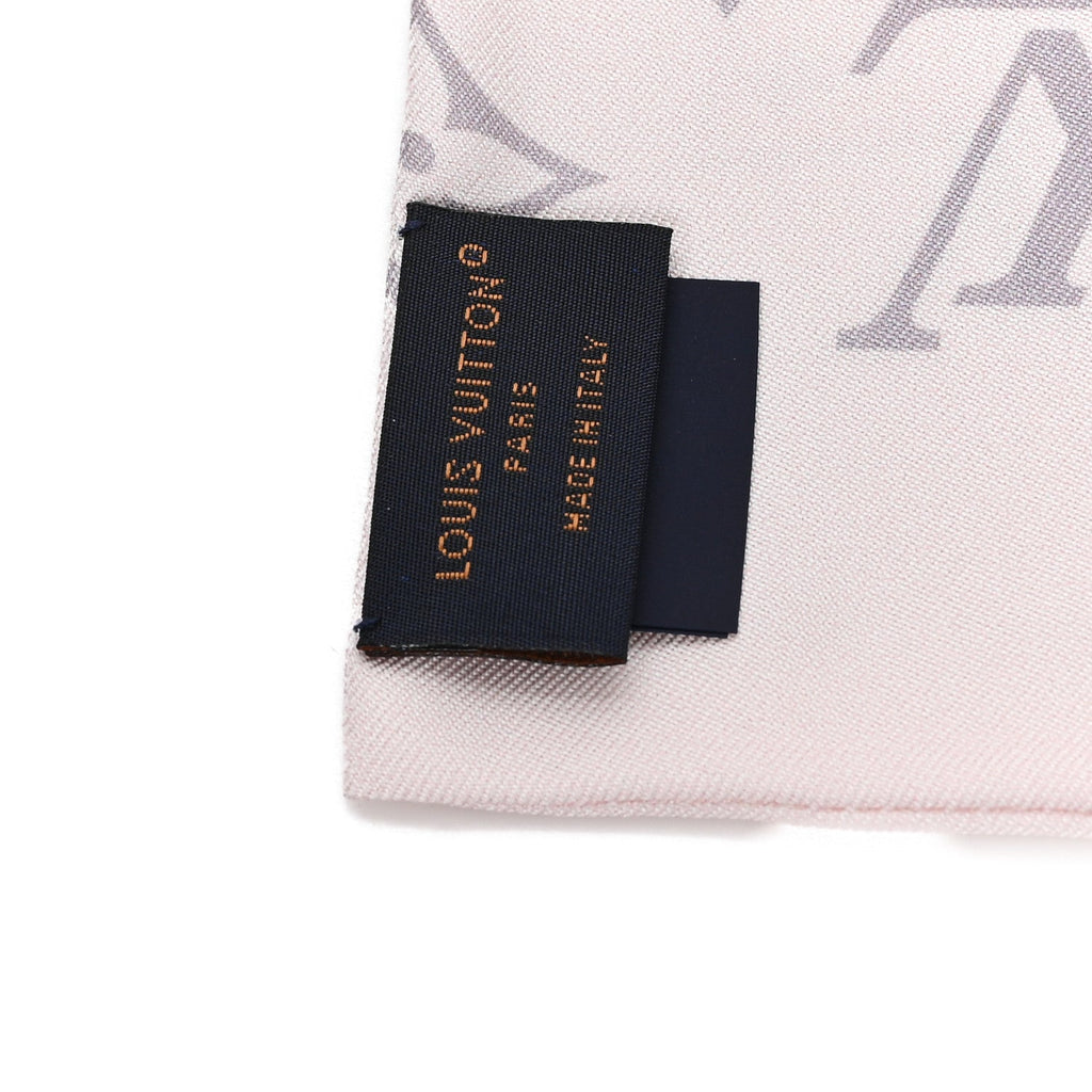 Louis Vuitton Silk Monogram Confidential Bandeau Light Pink Porcelain Rose Beige Ebony