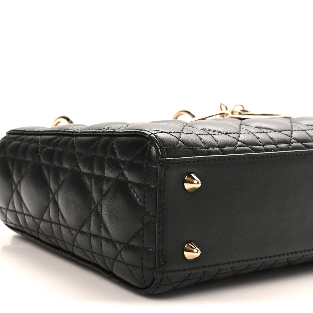 Christian Dior Lambskin Cannage Small My ABCDior Lady Dior Black