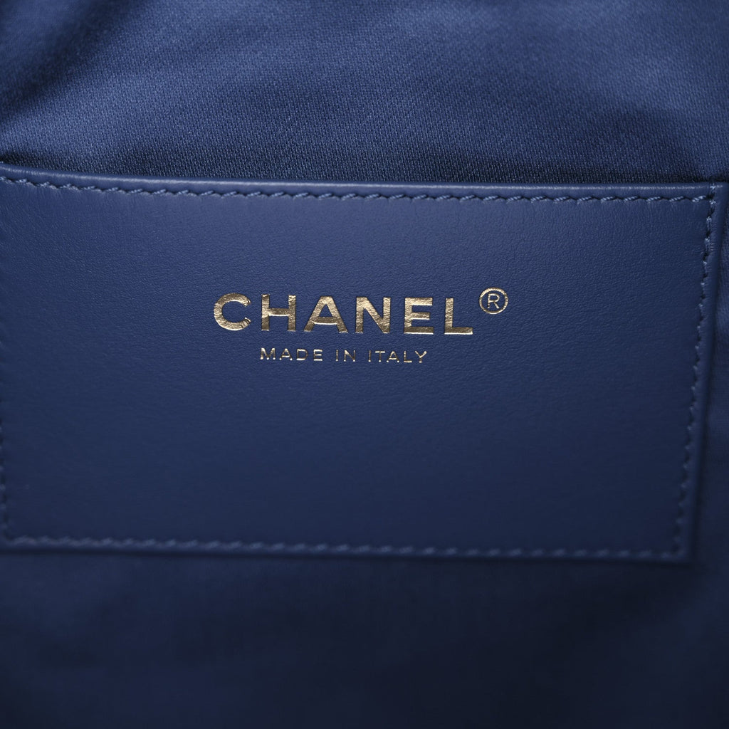 Chanel Washed Denim Quilted Medium Chanel 25 Handbag Blue
