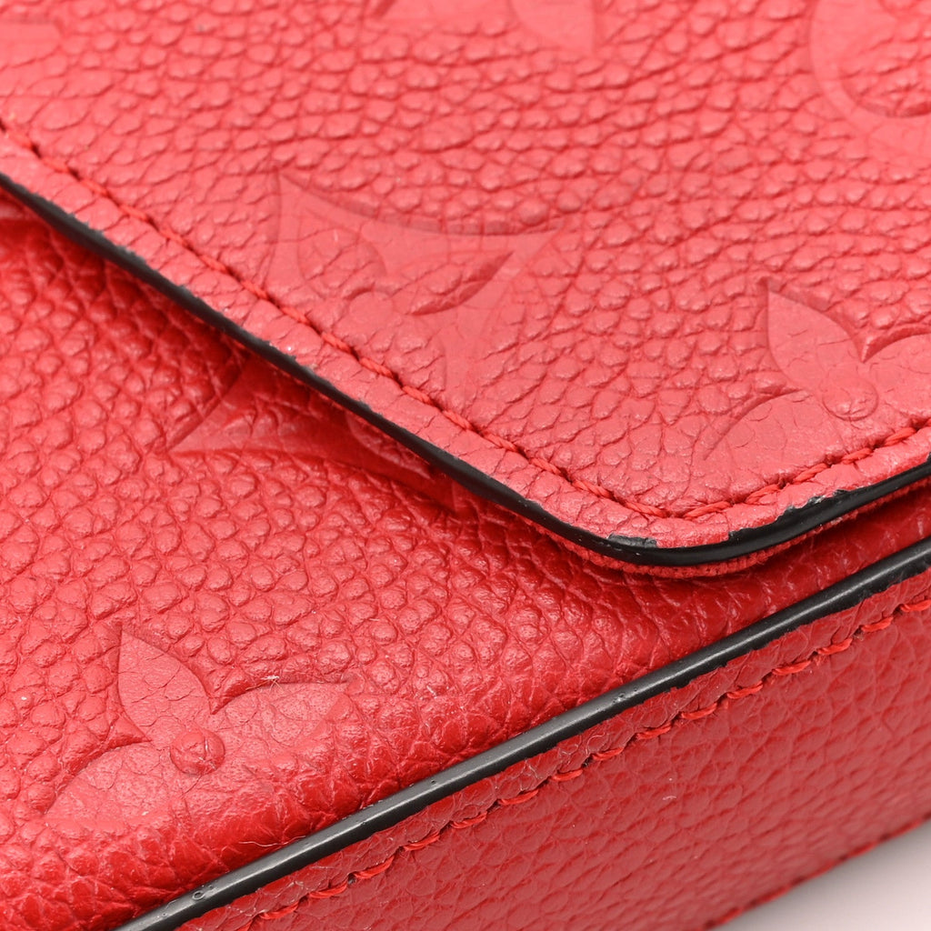 Louis Vuitton Empreinte Pochette Felicie Chain Wallet Scarlet
