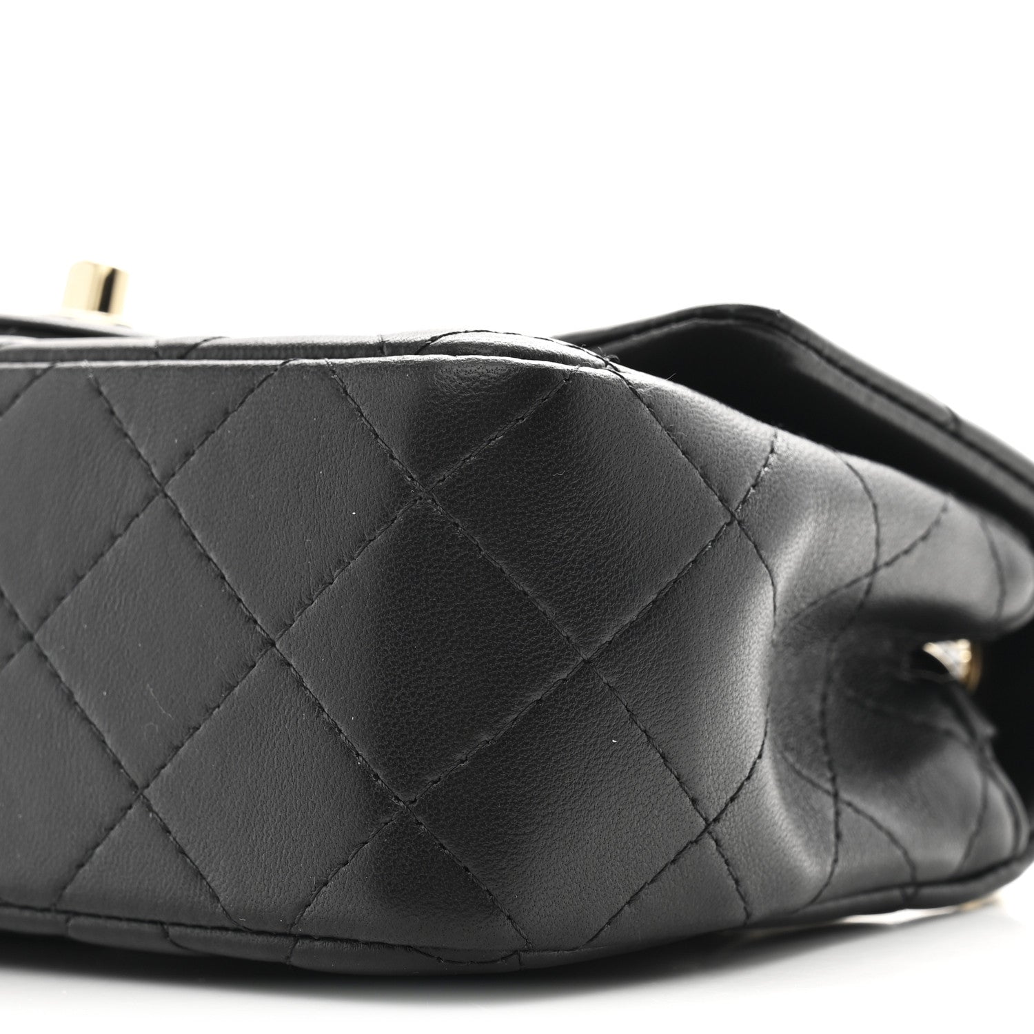 Chanel Lambskin Quilted Mini Rectangular Flap Black