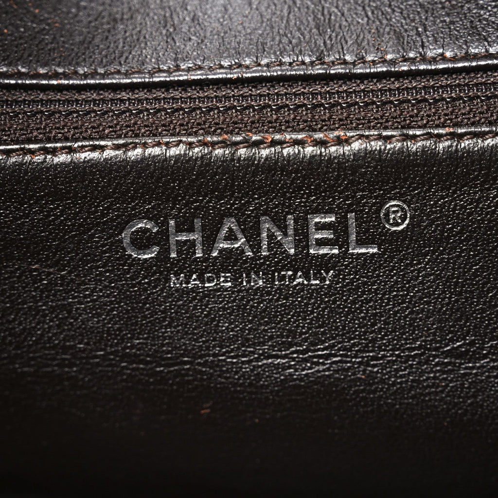 Chanel Caviar Quilted CC Timeless Bowler Dark Brown