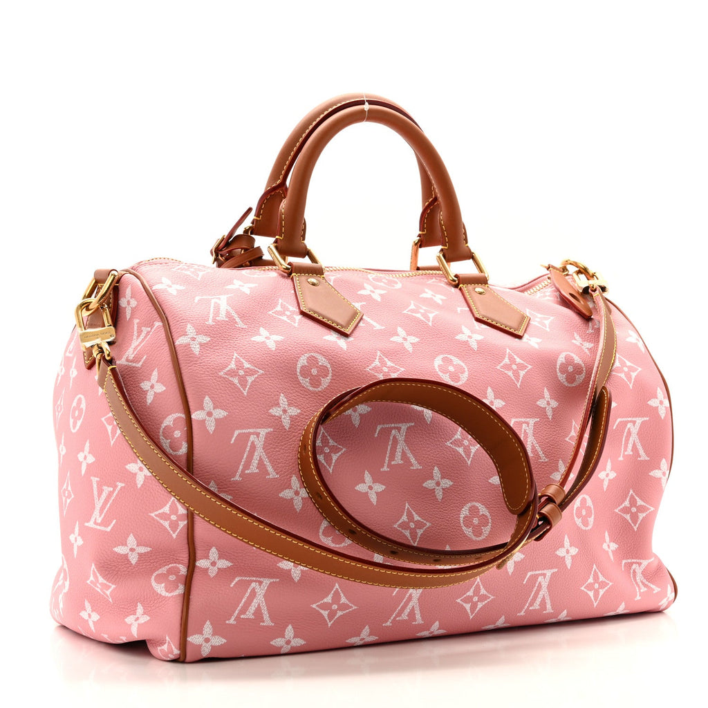 Louis Vuitton Calfskin Monogram Speedy P9 Bandouliere 40 Pink Sakura