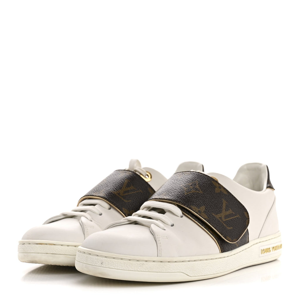 Louis Vuitton Calfskin Monogram Frontrow Sneaker 36 White