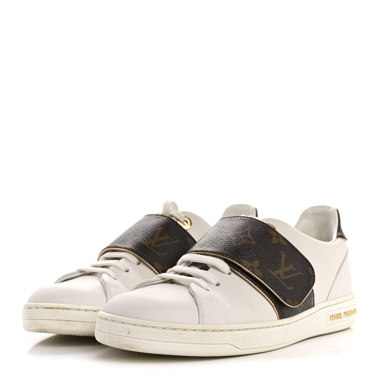 Louis Vuitton Calfskin Monogram Frontrow Sneaker 36 White