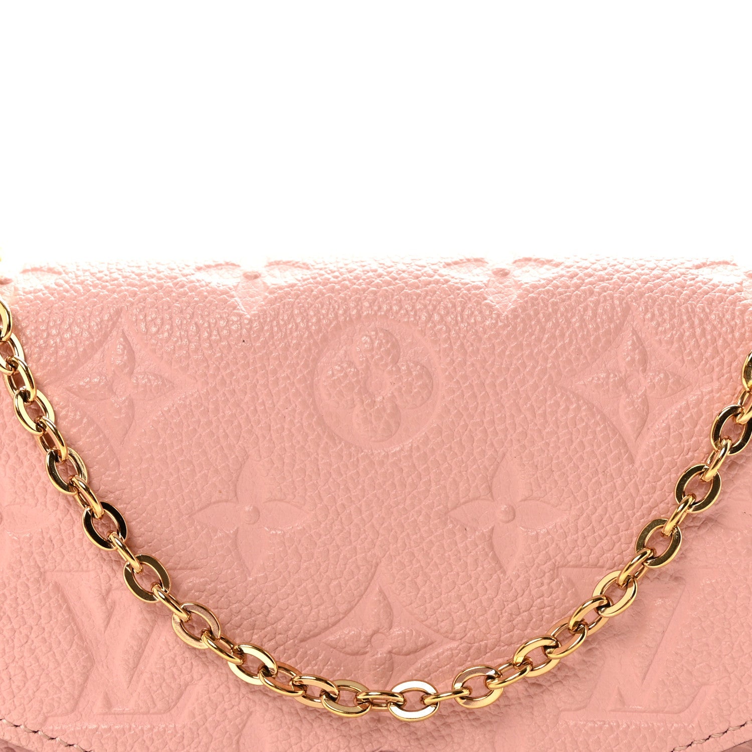 Louis Vuitton Empreinte Pochette Felicie Chain Wallet Rose Poudre