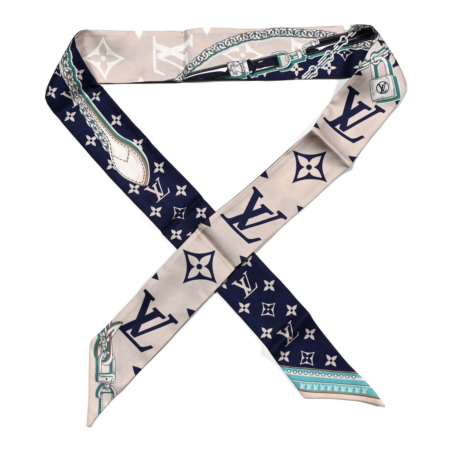 Louis Vuitton Silk Ultimate Monogram BB Bandeau Bleu Marine