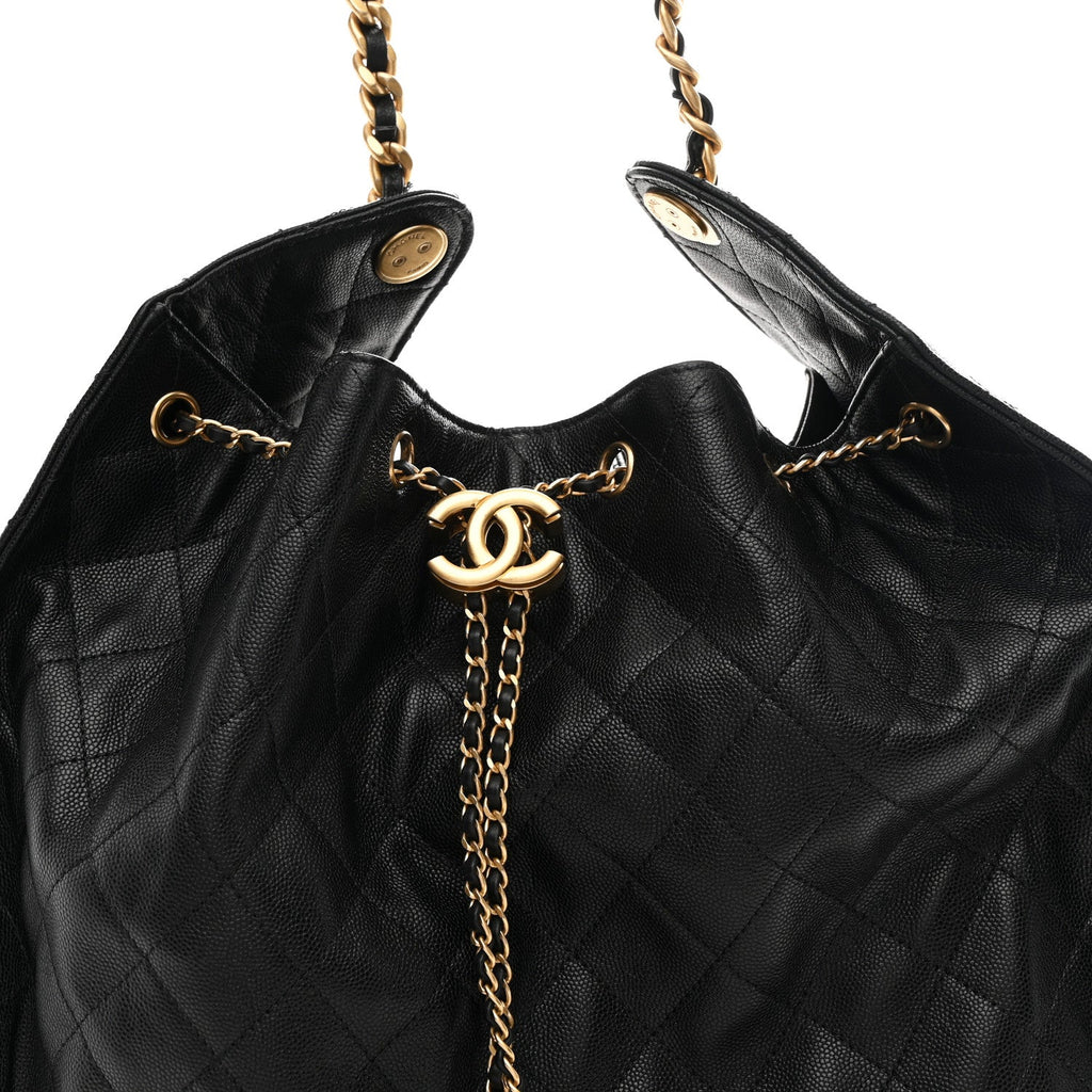 Chanel Caviar Quilted Large Chanel 25 Handbag Black