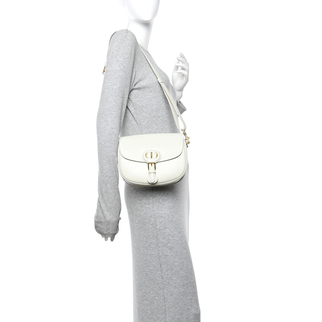 Christian Dior Box Calfskin Medium Bobby Flap Latte