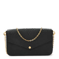 Louis Vuitton Empreinte Pochette Felicie Chain Wallet Black