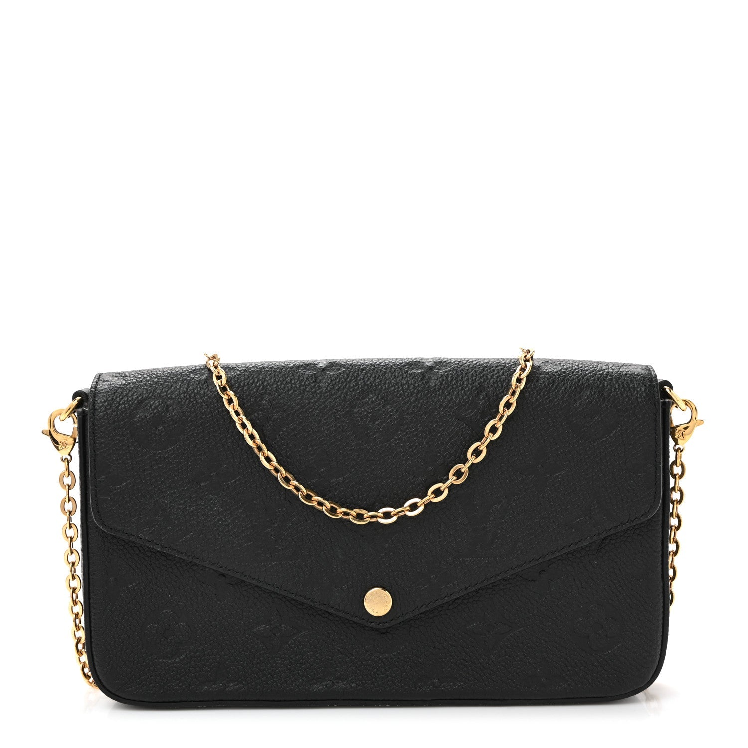 Louis Vuitton Empreinte Pochette Felicie Chain Wallet Black