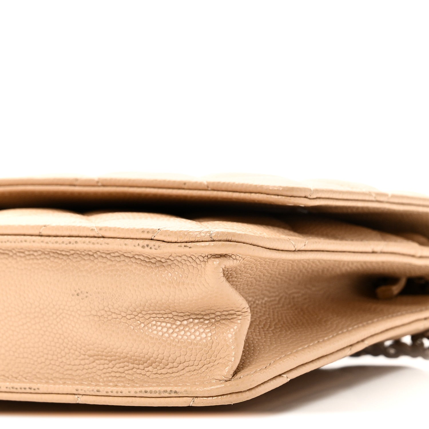 Chanel Caviar Quilted Wallet on Chain WOC Beige