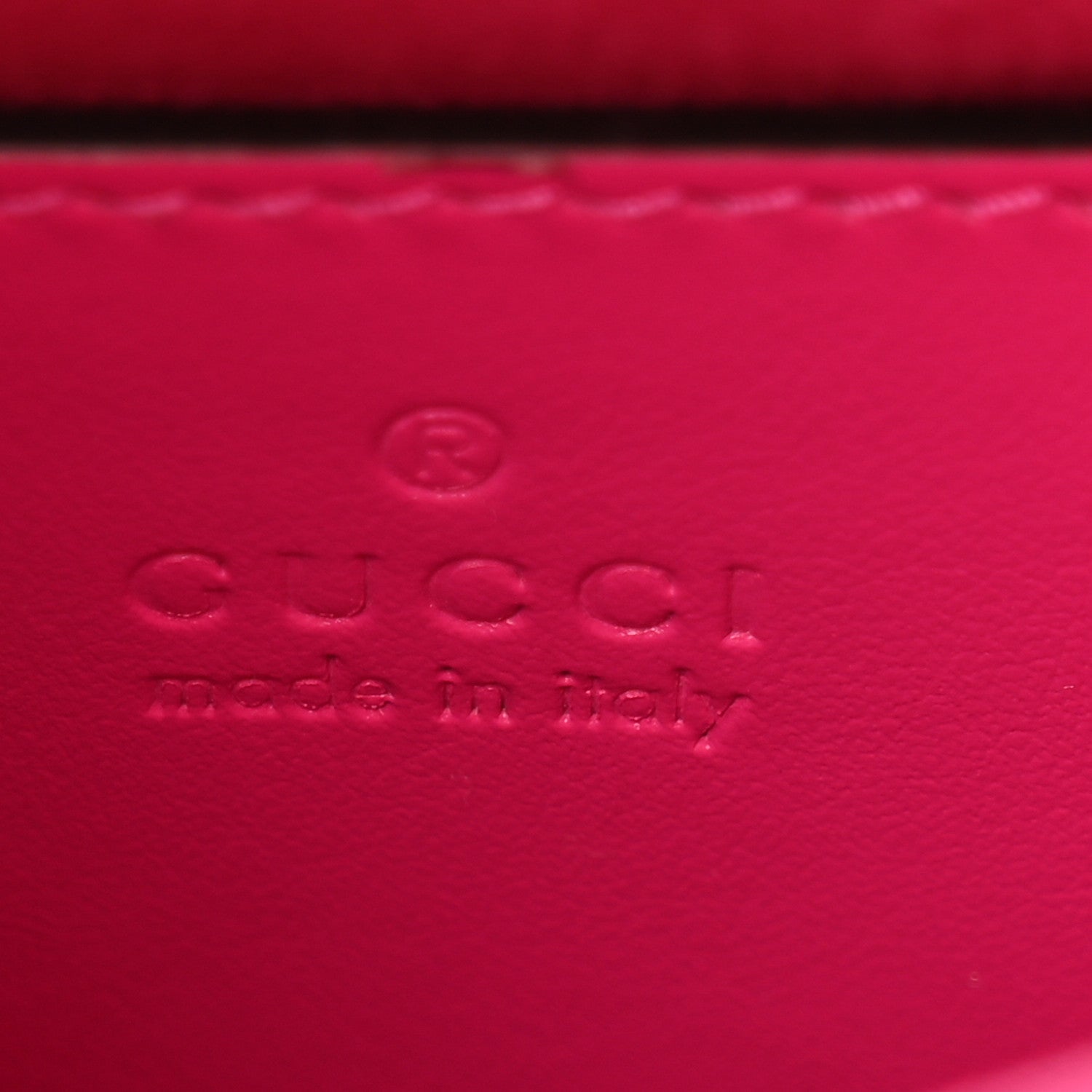 Gucci Calfskin Matelasse Monochrome Mini GG Marmont Top Handle Shoulder Bag Classic Fuxia